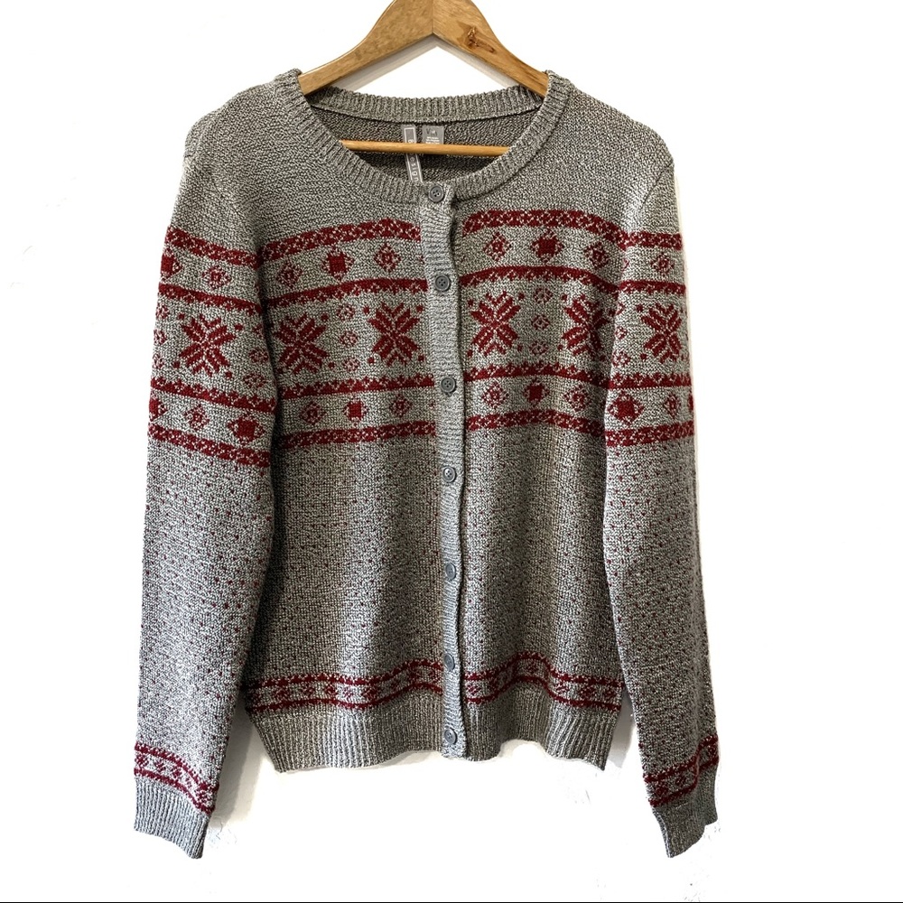 By Design Button Down Long Sleeve Knit Cardigan